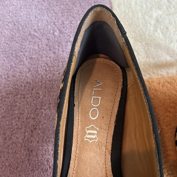 Aldo Leopard Print Pointed Leather Heels Size 5 - Picture 16 of 17